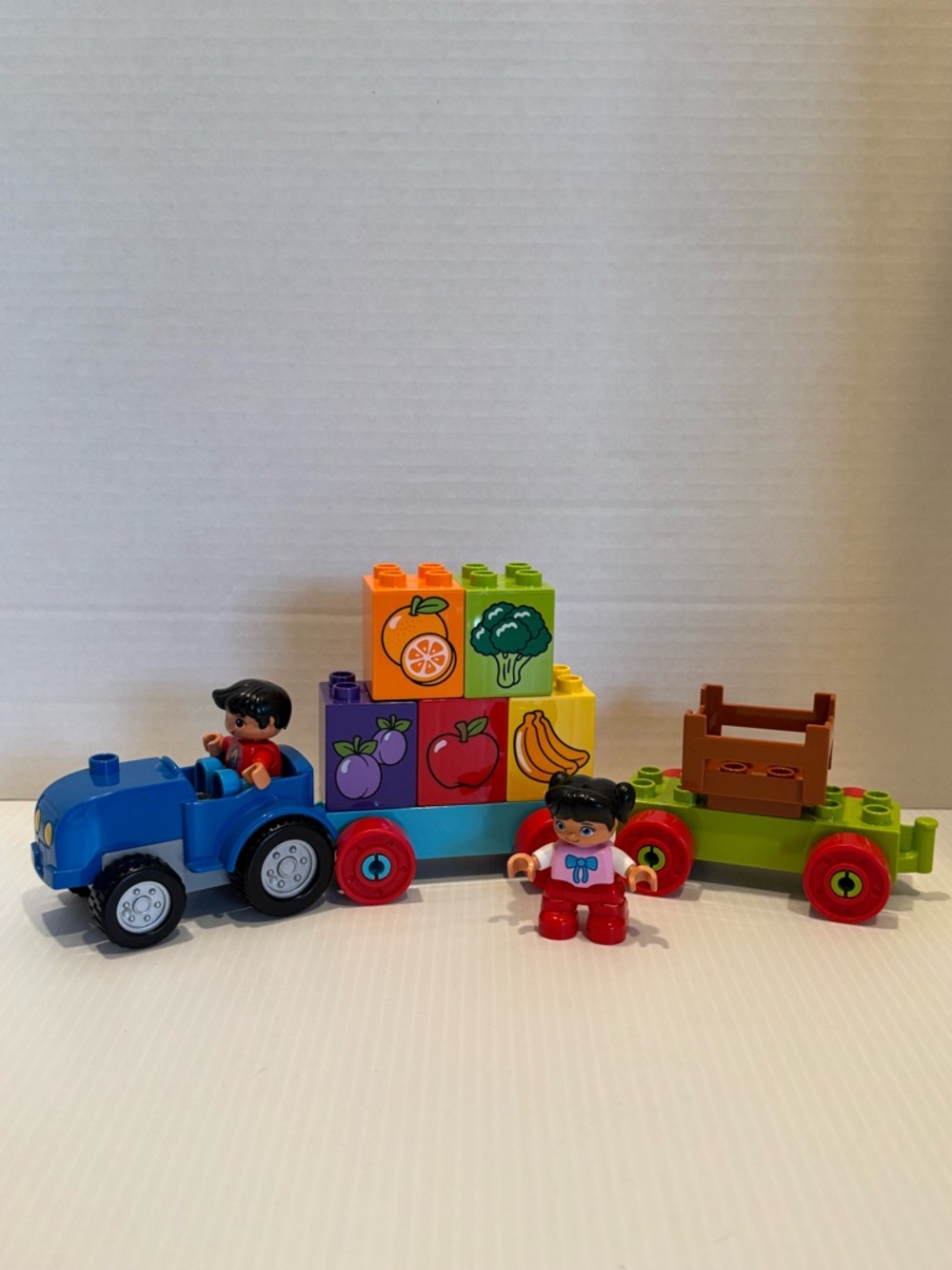 LEGO Duplo My First Tractor with Colorful Fruit & Veggie Blocks - Blue